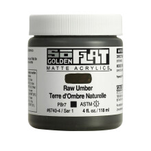 SoFlat Matte Acrylics από την GOLDEN Raw Umber Επαγγελματικό Ακρυλικό Χρώμα σε Βάζο 4 fl. oz. Αδιαφανές