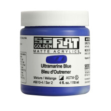 SoFlat Matte Acrylics by GOLDEN Ultramarine Blue 4 fl. oz. Jar Professional Acrylic Paint Semi-Opaque