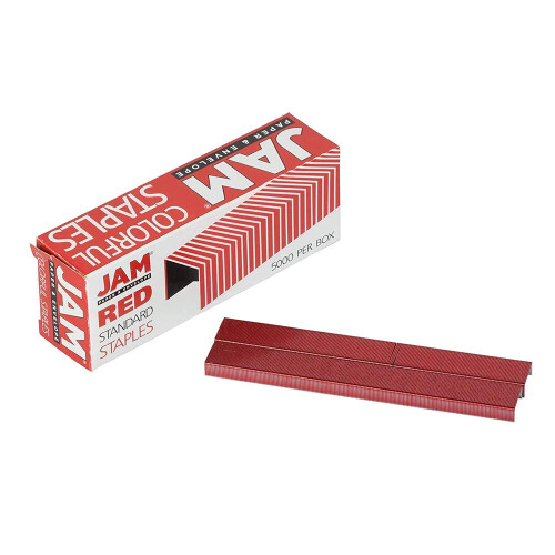 JAM PAPER Bunte Heftklammern in Standardgr    e     Rubinrot     5000/Karton 2