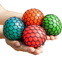 Mesh Squishy Ball Squeeze Grape Ball Relieve Pressure Ball Colors May Vary 2PCS