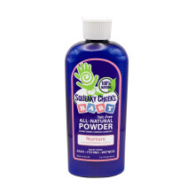 Squeaky Cheeks Baby Powder (5oz) | Organic | Unscented Talc-Free and All Natural Powder | Effective Relief from Rash Wetness and Itching | Also Ideal