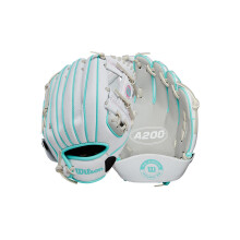 Wilson 2024 A200 EZ Catch 10 T-Ball handske - h?jre h?ndkast s?lv/hvid/bl?gr?n