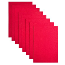 JTNOHX Stiff Felt 2mm tykke filtplader til håndværk 8 """" X12 """" Hard Felt Fabric Squares 8PCS til DIY -projekter (rød)