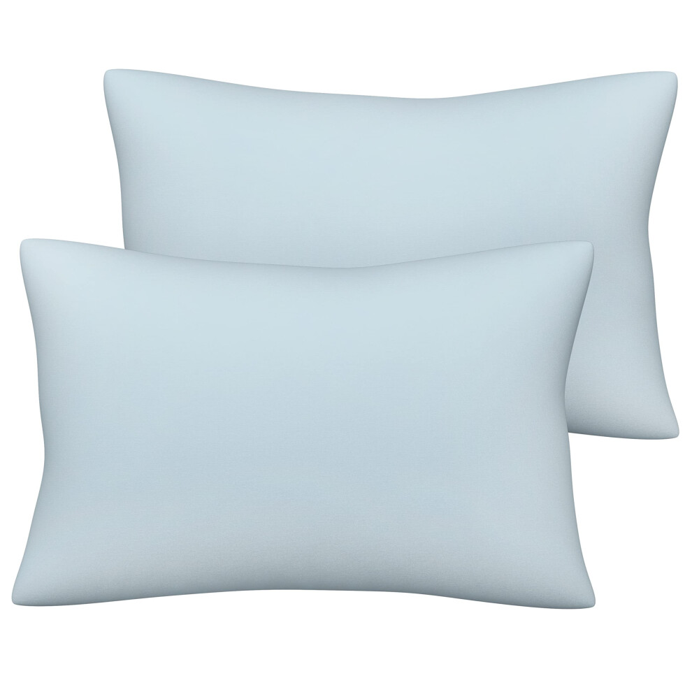 Pobibaby - Lot de 2 taies d'oreiller unies de qualit    sup   rieure pour tout-petits - Tricot jersey ultra doux - Housse de coussin de voyage pour b