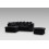 Snugg Furniture (Left Hand Corner, Black) Milo Jumbo Cord Corner Sofa with Footstool 1
