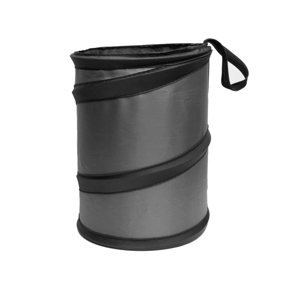 Fh Group Automotive Waterproof Portable Collapsible Large Trash Can Garbage Container Fits Most Cars Polyethylene Suvs And Trucks Gray 842319146426