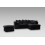 Snugg Furniture (Right Hand Corner, Black) Milo Jumbo Cord Corner Sofa with Footstool 1