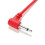 ExcelValley - 5-Pack - Right Angle Mono Modular Patch Cables - 3.5mm 1/8"""" Eurorack Synthesizer [Red | 200 cm - 78.74""""] 3