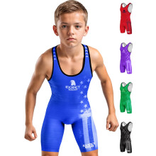 Exxact Sports Patriot Youth Wrestling Singlet For Boys  Premium Powerlifting Singlet  Kids Wrestling Singlets For Training (YM  Royal)