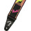 Fender Correia de guitarra de 2 polegadas com monograma Fender Neon - pacote rosa e amarelo com blocos de cinta e palhetas 3