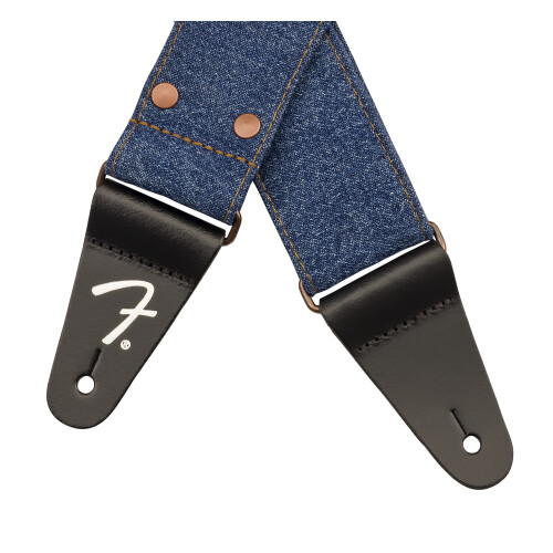 Fender Fender x Wrangler Riveted Denim Guitar Strap  Indigo 2
