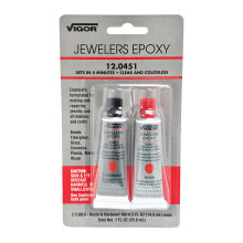 Vigor Jeweler's Epoxy 2 Step 12.0451 - Installation rapide, transparent et incolore - R   sine et durcisseur