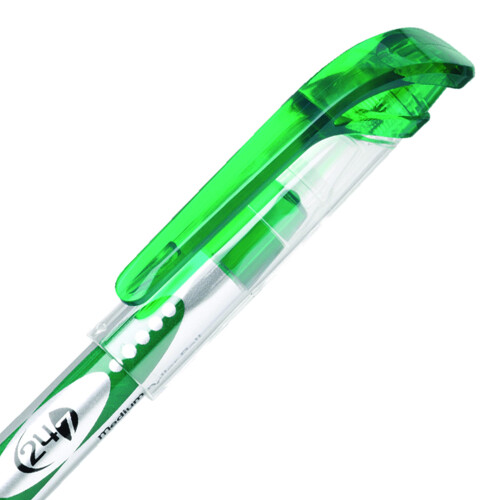 Pentel Pentel 24/7 rullekuglepen Medium Line gr?n bl?kboks med 12 (BLD97-D) 1