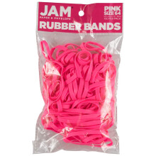 JAM PAPER Duurzame Rubber Bands - Maat 64 - Roze Multifunctionele Elastieken - 100/Stuk