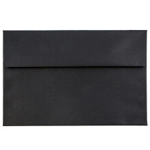 JAM PAPER A7 Einladungsumschläge – 5 1/4 x 7 1/4 – Schwarzes Leinen – 25 Stück