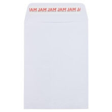 JAM PAPER 5 1/2 x 7 1/2 Avoin pääluettelo Kaupalliset kirjekuoret, joissa on kuoriminen ja sulkeminen - valkoinen - 50 / kpl