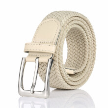 BSLLNEK Elastiskt fltat blte 1 3/8"""" vvt stretchblte fr Golf Casual Jeans Shorts Byxor (Beige Small (28-32"""" midja))
