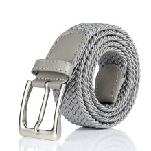 BSLLNEK Cintura elastica intrecciata Cintura elasticizzata in tessuto da 1 3/8"" per pantaloncini jeans casual da golf Pantaloni (Grigio piccolo (