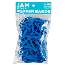 JAM PAPER Duurzame Rubberbanden - Maat 64 - Blauwe Multifunctionele Rubberbands - 100/Verpakking