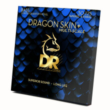 DRAGON SKIN+ - Struny do basu powlekane Quantum Nickel - DBQM6-30 - Doskonaly dzwiek, wygodne wyczucie i dluga zywotnosc: 6-strunowa Multi-Scale Medi