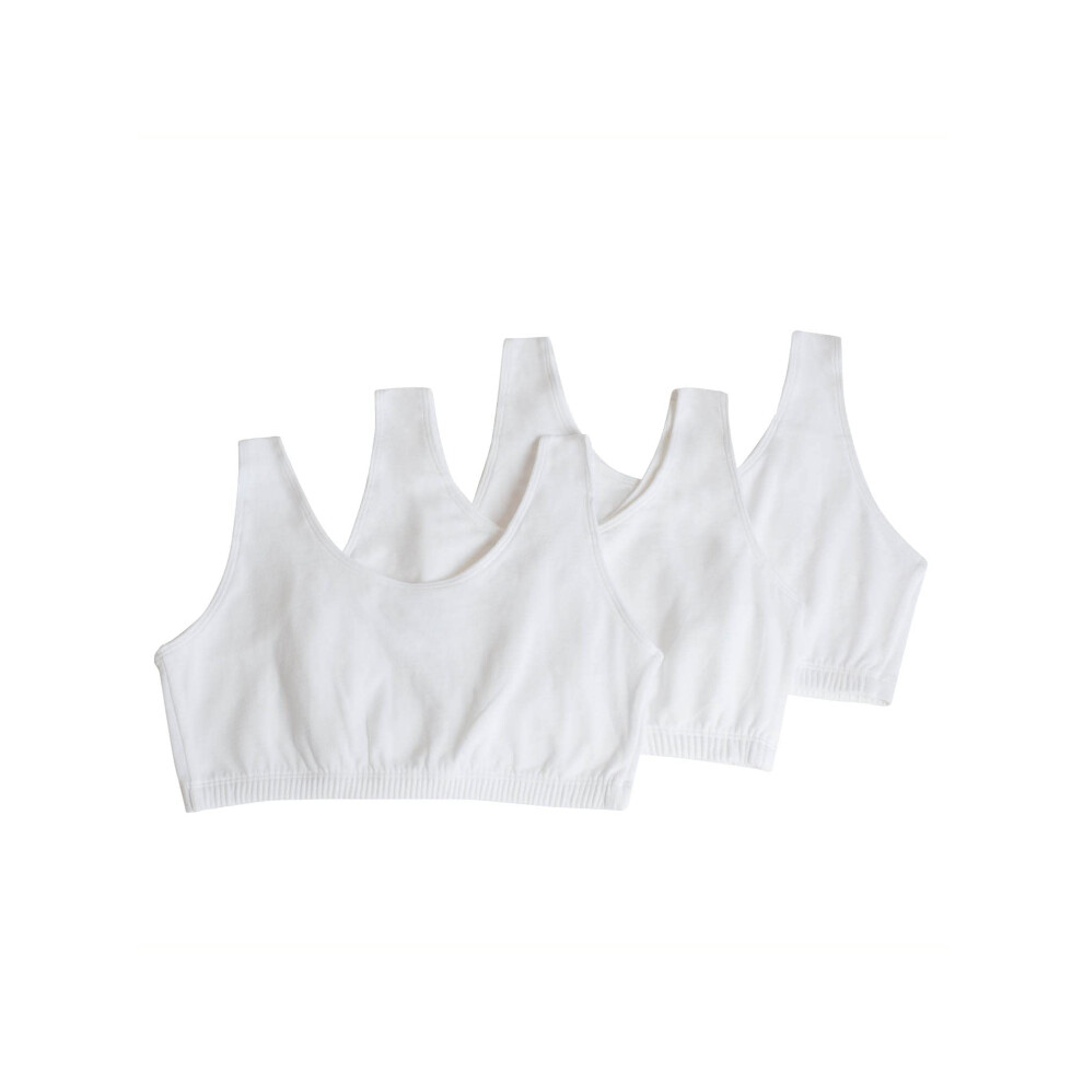 Fruit Of The Loom Womens Built Up Tank Style Sports Bra White/White/White 38 Us