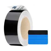 Kit de pellicule vinyle noire 3M, séries 2080 et 1080, pour enlever les garnitures de fenêtre et de porte chromées noires brillantes, avec kit d'