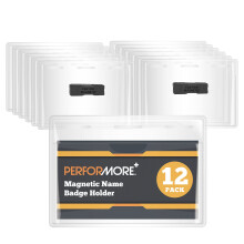 Performore 12 csomag mgneses nvkituzo tart 4x3 hvelykes vzszintes cmke kongresszusokhoz, killti esemnyekhez vakcinakrtya-tart vdo a CD