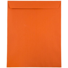 JAM PAPER 10 x 13 Envelopes coloridos de catlogo aberto - laranja reciclado - 10/pacote