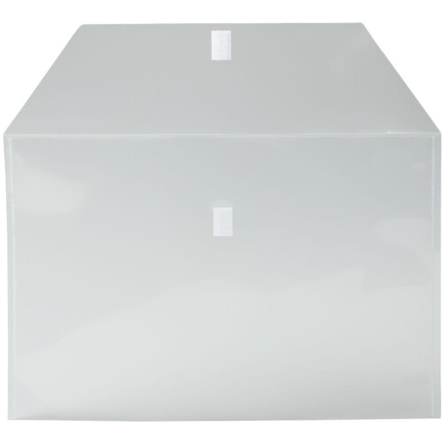 JAM PAPER Plastic Envelopes with Hook & Loop Closure - Jumbo Booklet - 12 x 18 - Clear - 3/Pack 2