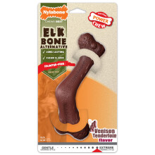 Nylabone Eland Bot Alternatief Kauwspeelgoed voor Honden, Voor Aggressieve Kauwers, Eland Smaak, X-Groot - 50+ lbs, 1 Stuk