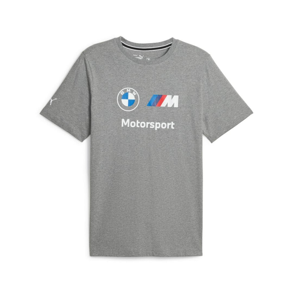 PUMA Men's BMW M Motorsport Essentials Logo T-Shirt  Medium Gray Heather  Large