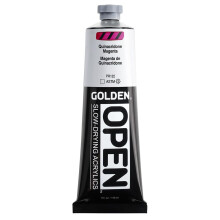 OPEN Slow-Drying Acrylics by GOLDEN Quin. Magenta 5 fl oz. tube Professional Acrylic Paint Transparent
