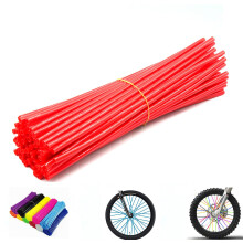Red Spoke Skins Covers: 8-21 inch Rims Protector & Decoration for Dirt Bike | Mountain Bike | Bicycle | Wheelchair | Motorcycle - 72 Pcs