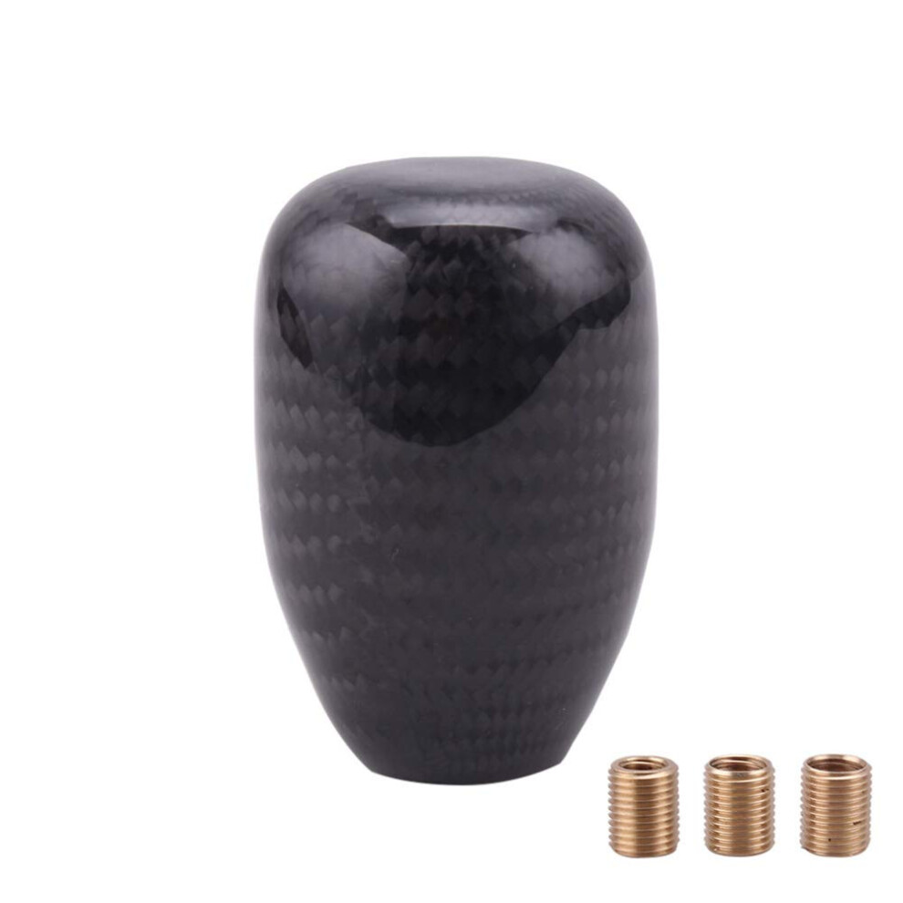 Muge Racing Universal Carbon Fiber Shift Knob Automatic/Manual Gear Shift Knob For Most Vehicles With 3 Adapters 717337940823