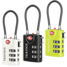 S?g advarsel TSA godkendt rejsekombination bagage kabel l?se til kuffert Gym skabsv?rkt?jskasse rygs?k 1 2 4 6 & 10 pk (tre farver)