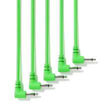 ExcelValley - 5-Pack - Oikeakulmaiset MonoModulaariset Patch-kaapelit - 3,5mm 1/8"""" Eurorack-syntetisaattori [Vihreä | 200 cm - 78,74""]