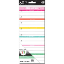 Happy Planner Planowanie codziennego plarkusza - 60 wstepnie dziurkowanych dwustronnych stron - Uklady codziennego harmonogramu i list kontrolnych -