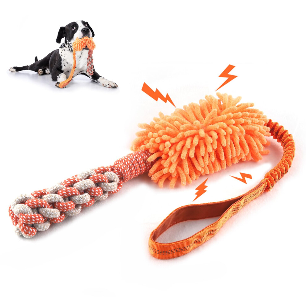 Jouets pour chiots, jouets couineurs pour chiens, jouets en peluche avec n   uds en corde pour le plaisir et le nettoyage des dents, jouets de tir