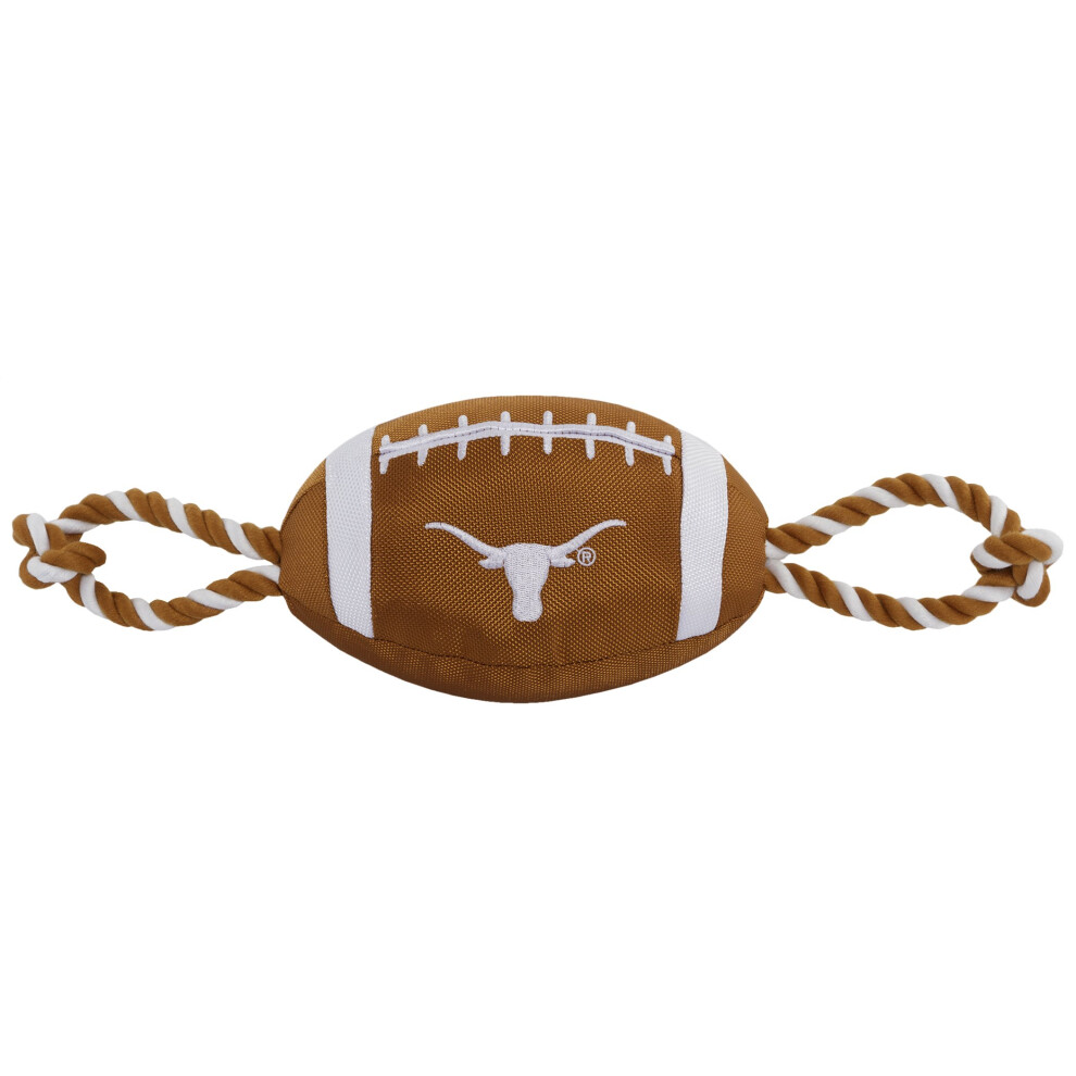 Photos - Dog Toy Pets First NCAA Texas Longhorns Football Tough Quality Nylon Materials Strong Pull Ropes Inner Squeaker Collegiate T