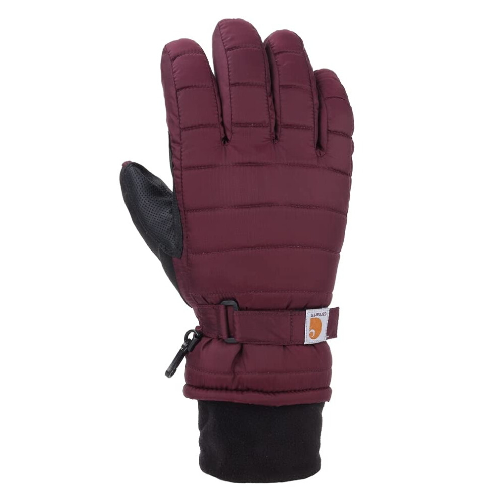 Carhartt womens Quilts Insulated With Waterproof Wicking Insert Cold Weather Gloves  Crabapple  Medium US