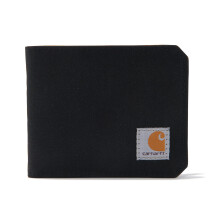 Carhartt Nylon Duck Bifold Portemonnee voor Mannen, Zwart