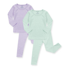 AVAUMA totyog pizsama 6M-10Y Baby Boys Girls Girls Pjs szett gyerekeknek knyelmesen illeszkedo bords hlruha a mindennapi lethez (L. Purple Mint