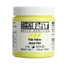 SoFlat Matte Acrylics by GOLDEN Pale Yellow 4 fl. oz. Jar Professional Acrylic Paint Semi-Opaque