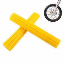 Yellow Spoke Skins Covers: 8-21 inch Rims Protector & Decoration for Dirt Bike | Mountain Bike | Bicycle | Wheelchair | Motorcycle - 72 Pcs