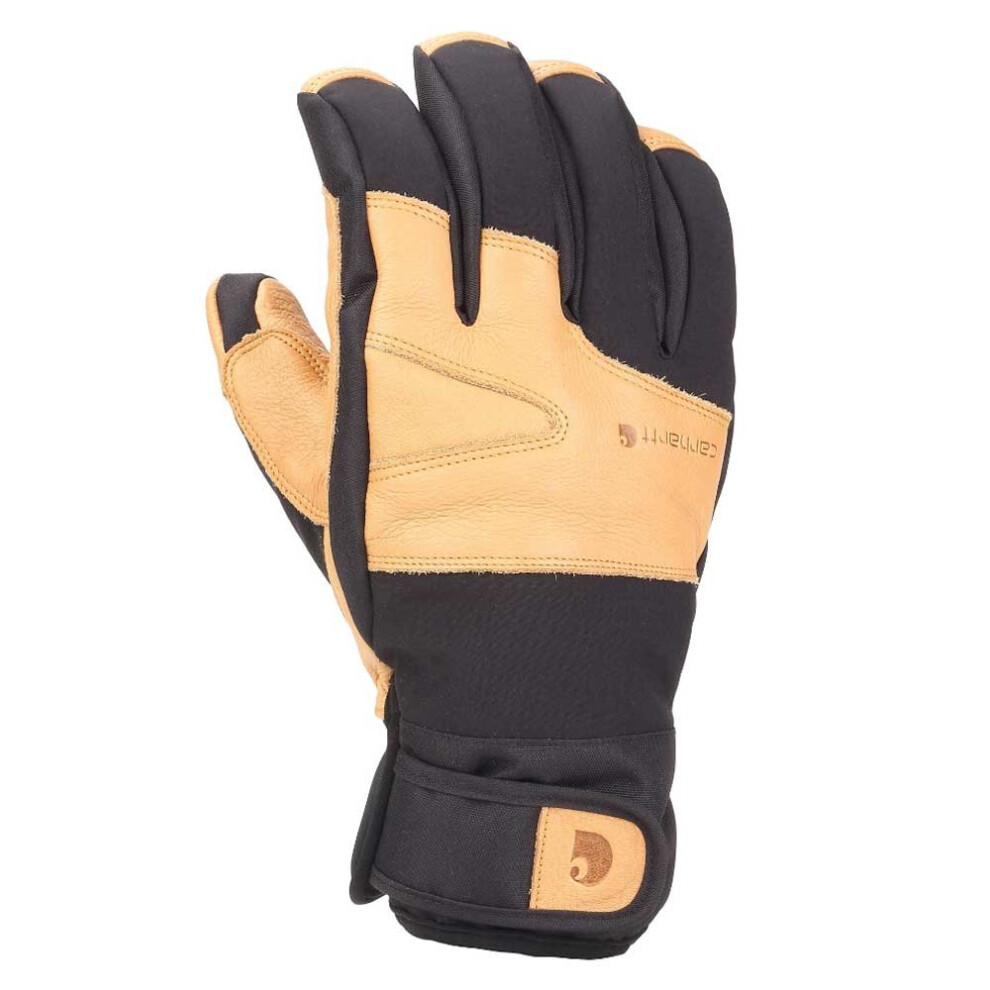 Carhartt Men's Winter Dex Cow Grain Leather Trim Glove  Black/Brown  Medium