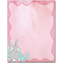 Pastel Bunny Easter Brevpapir, laser- og inkjetprinterpapir (100 ark)