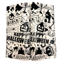 Suiwen 100 stuks Halloween waspapier vel voedsel picknick bedrukt met Ghost Spider pompoen en spinnenweb vetvrij waterdicht droog hamburgervoeringen