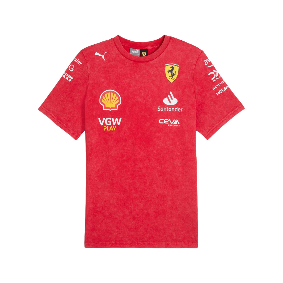 PUMA Scuderia Ferrari Team Desert Sun Las Vegas 2024 Special Edition T-Shirt - Red - Large