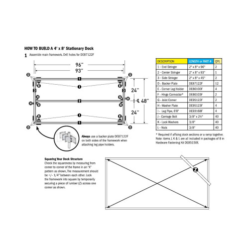 Dockrand Stationaire Dockringplaat 5-1/4"" x 2-1/2"""" 2
