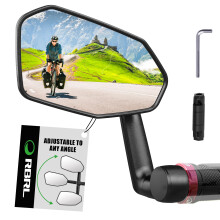 Lustro rowerowe RBRL Extra duze lustro rowerowe 360 ??Regulowane Shatterproof i trwale barowe lustro rowerowe rowerowe